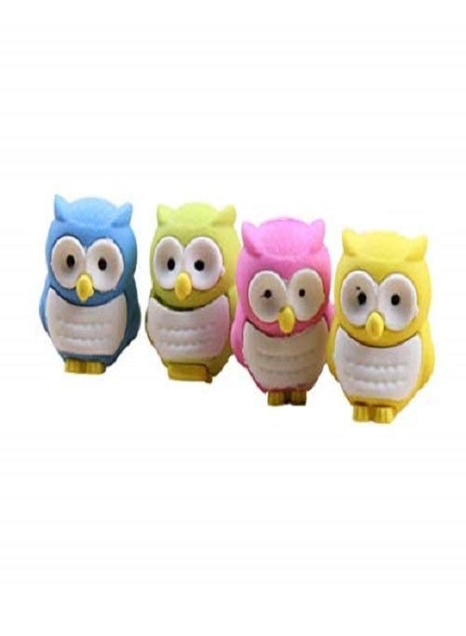 TECHNOCHITRA Newest Cute Owl Shape Erasers for School Kids and Idea for Kid's Birthday Return Gift, Pack of 12 (Multi) - Image 4